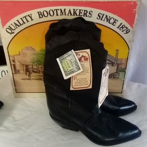 Zodiac black deer skin boots size 8